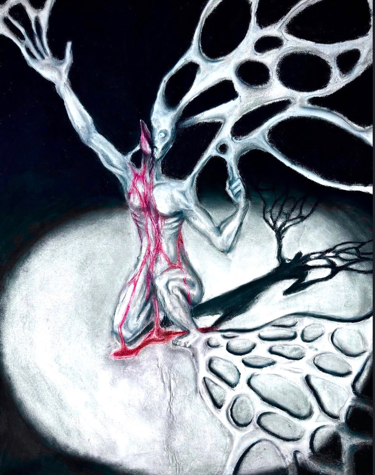‘untitled 1’ - 20x30" charcoal drawing