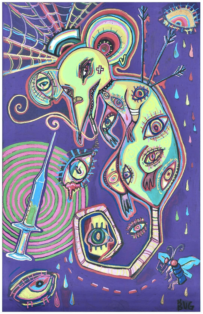 ‘rat' - acrylic painting