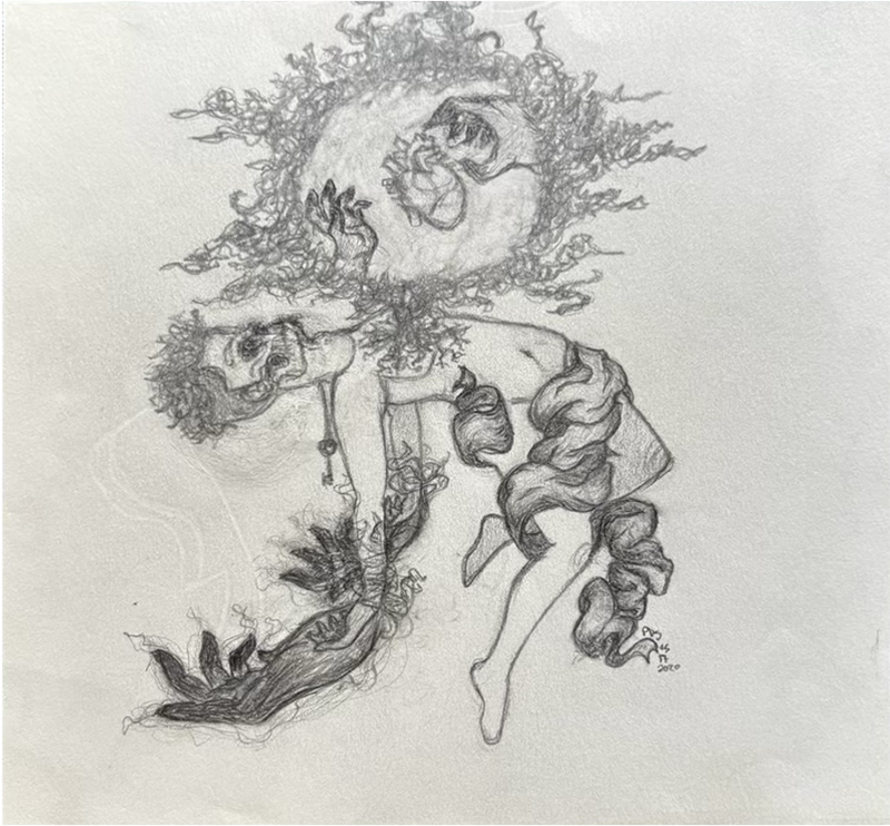 'inner power’ - graphite illustration