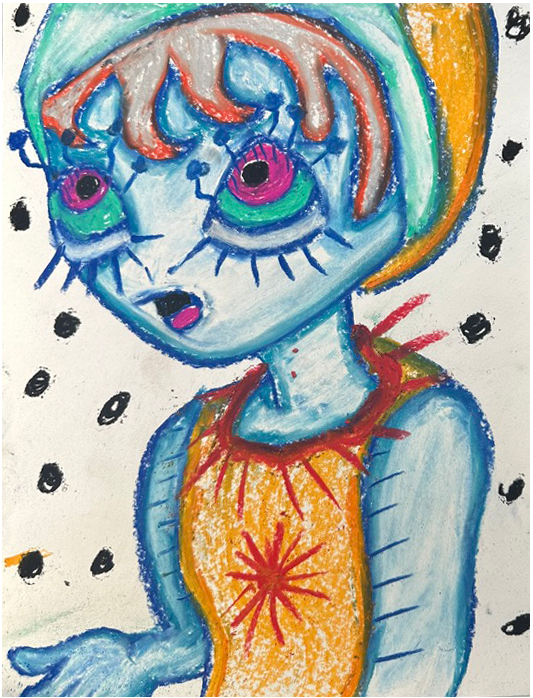 ‘blue monday' - pastel illustration