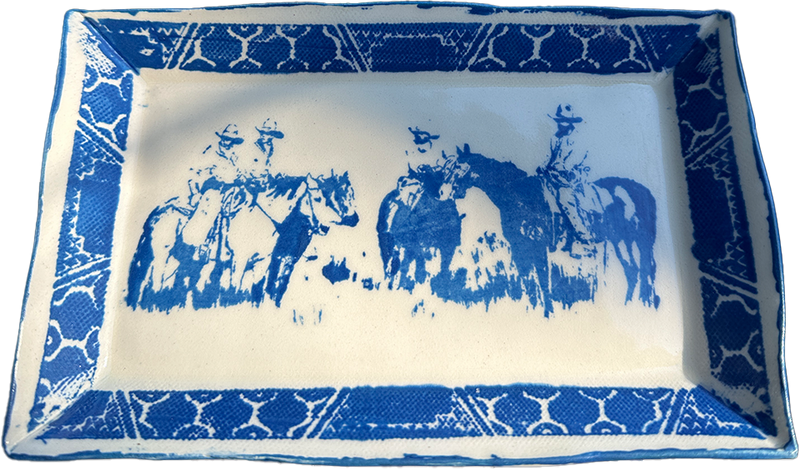 'cowboy' ceramic tray
